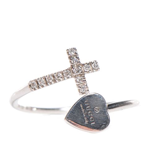 trademark gucci heart ring|gucci heart and cross ring.